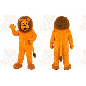 Orange Lion Mascot Costume for Children's Events