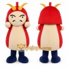 Red Cartoon Warrior Mascot Costume for Events and Promotions Red Cartoon Warrior Mascot Costume for Events and Promotions