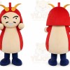 Red Cartoon Warrior Mascot Costume for Events and Promotions