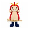 Red Cartoon Warrior Mascot Costume for Events and Promotions Red Cartoon Warrior Mascot Costume for Events and Promotions
