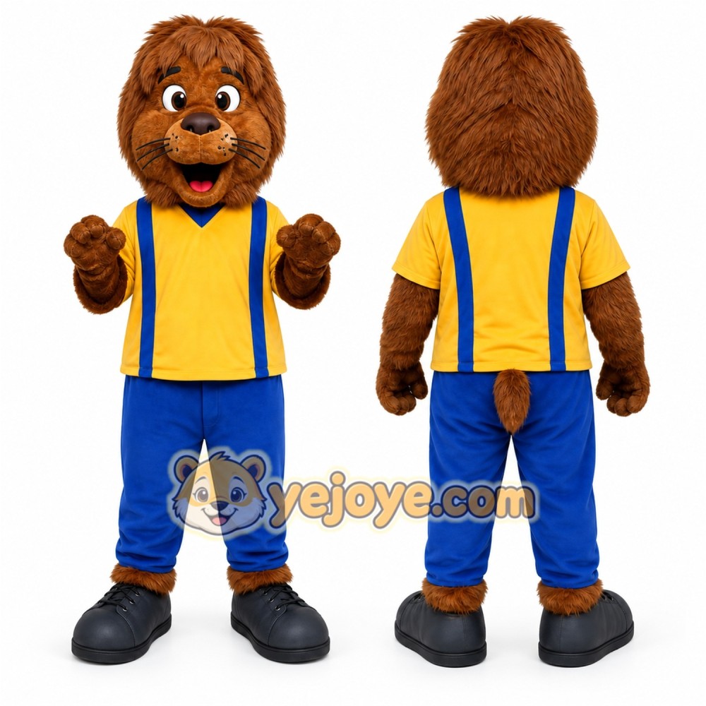 Brown Lion Mascot Costume for Sports Events