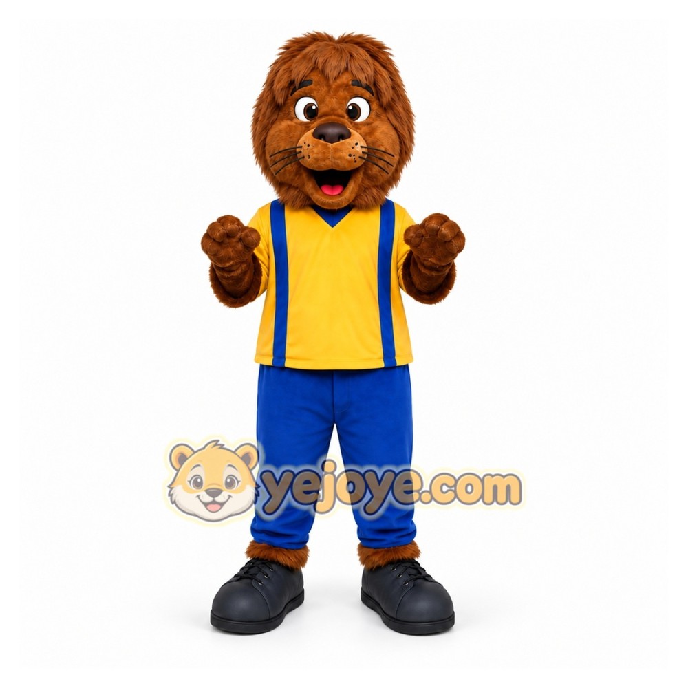 Brown Lion Mascot Costume for Sports Events