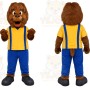 Brown Lion Mascot Costume for Sports Events