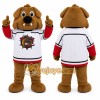 Brown Bulldog Mascot Costume for Sports Events