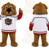 Brown Bulldog Mascot Costume for Sports Events