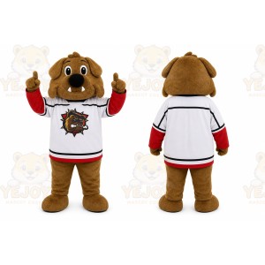Brown Bulldog Mascot Costume for Sports Events