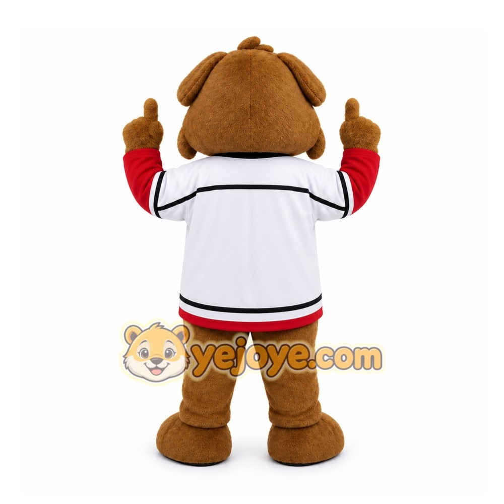 Brown Bulldog Mascot Costume for Sports Events