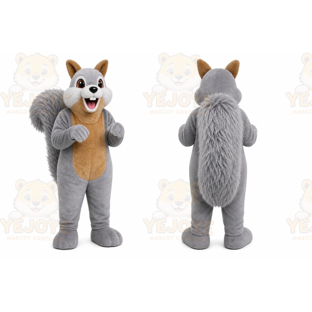 Gray Squirrel Mascot Costume for Events and Promotions