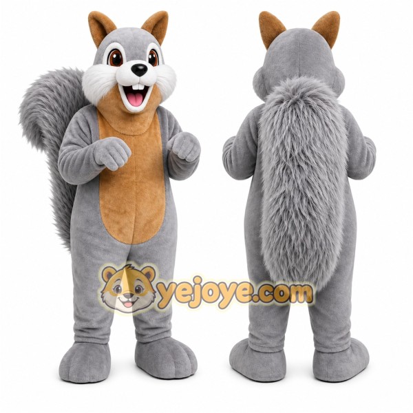 Gray Squirrel Mascot Costume for Events and Promotions