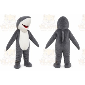 Gray Shark Mascot Costume for Events and Promotions