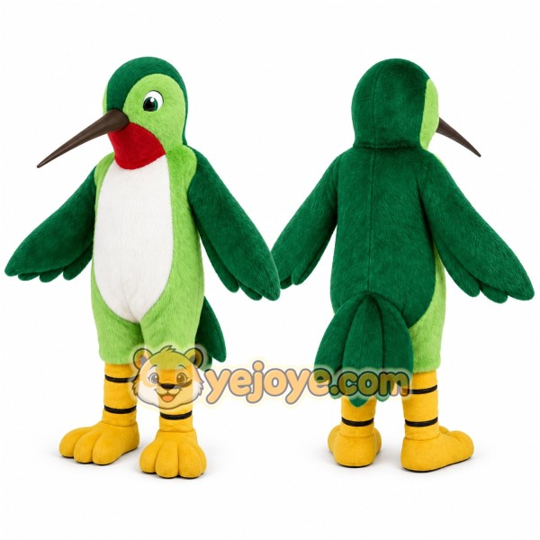 Green Hummingbird Mascot Costume for Events and Promotions