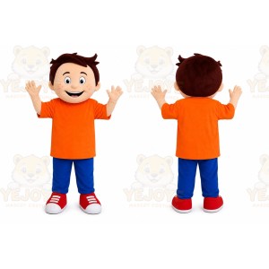 Orange Boy Mascot Costume for Children's Events