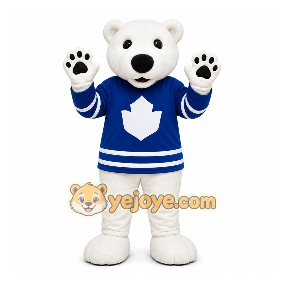White Polar Bear Mascot Costume for Sports Events White Polar Bear Mascot Costume for Sports Events