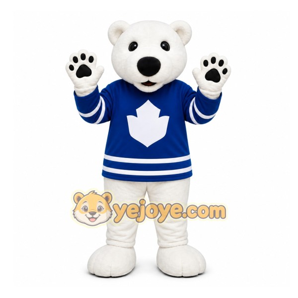 White Polar Bear Mascot Costume for Sports Events