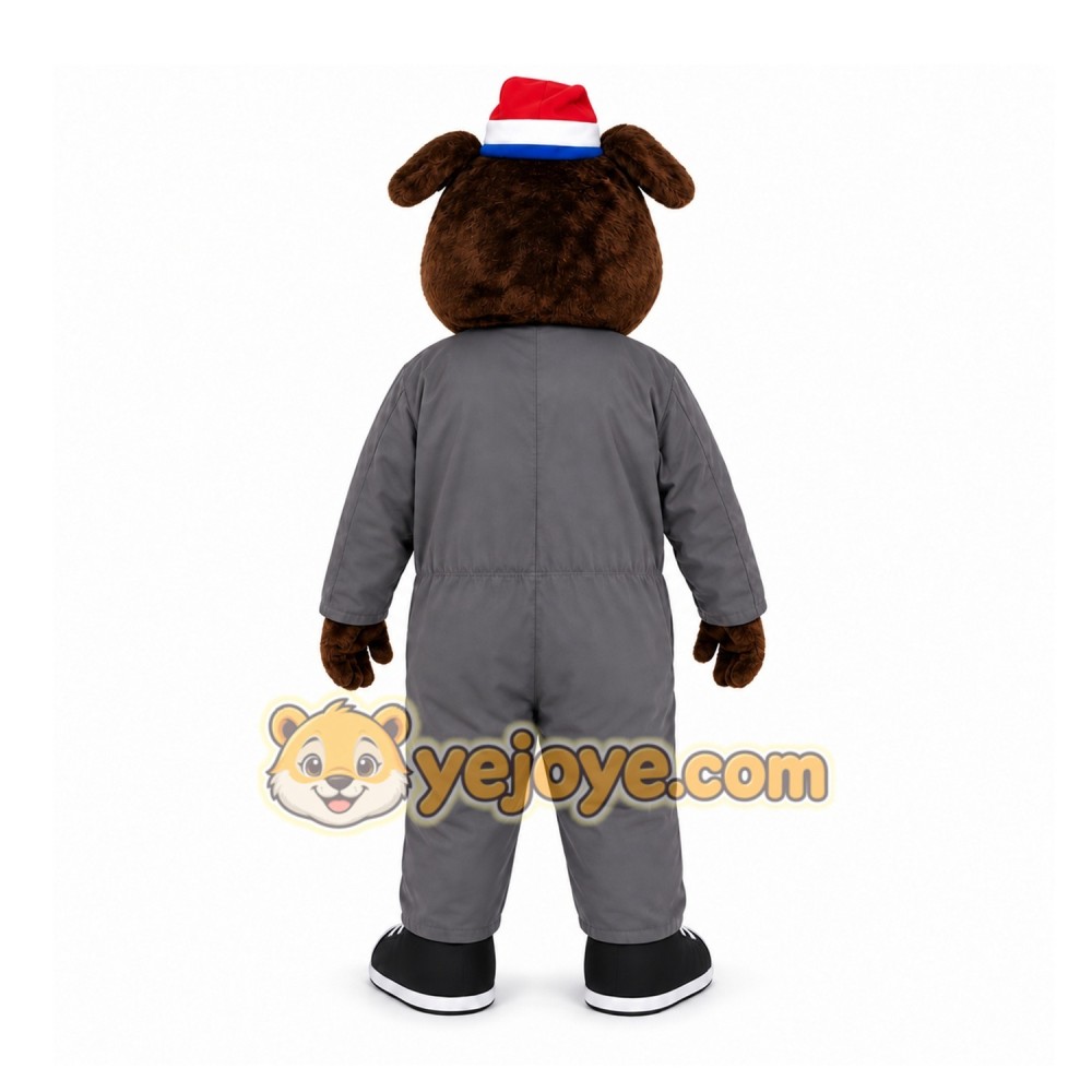 Gray Dog Mascot Costume for Holiday Events