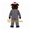 Gray Dog Mascot Costume for Holiday Events