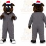 Gray Dog Mascot Costume for Holiday Events