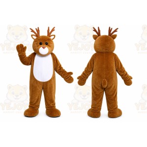 Brown Reindeer Mascot Costume for Holiday Events