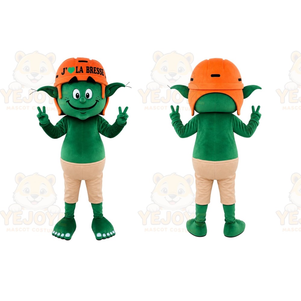 Green Goblin Mascot Costume for Sports Events