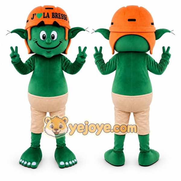 Green Goblin Mascot Costume for Sports Events