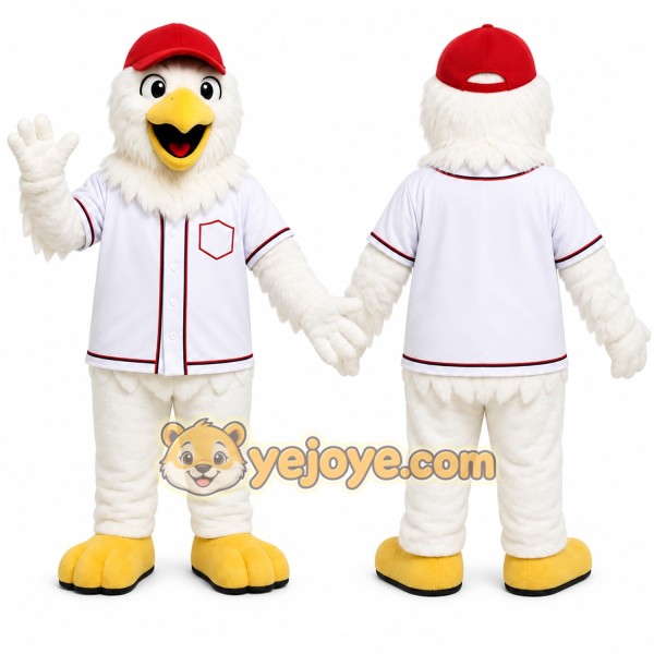 White Eagle Mascot Costume for Sports Events