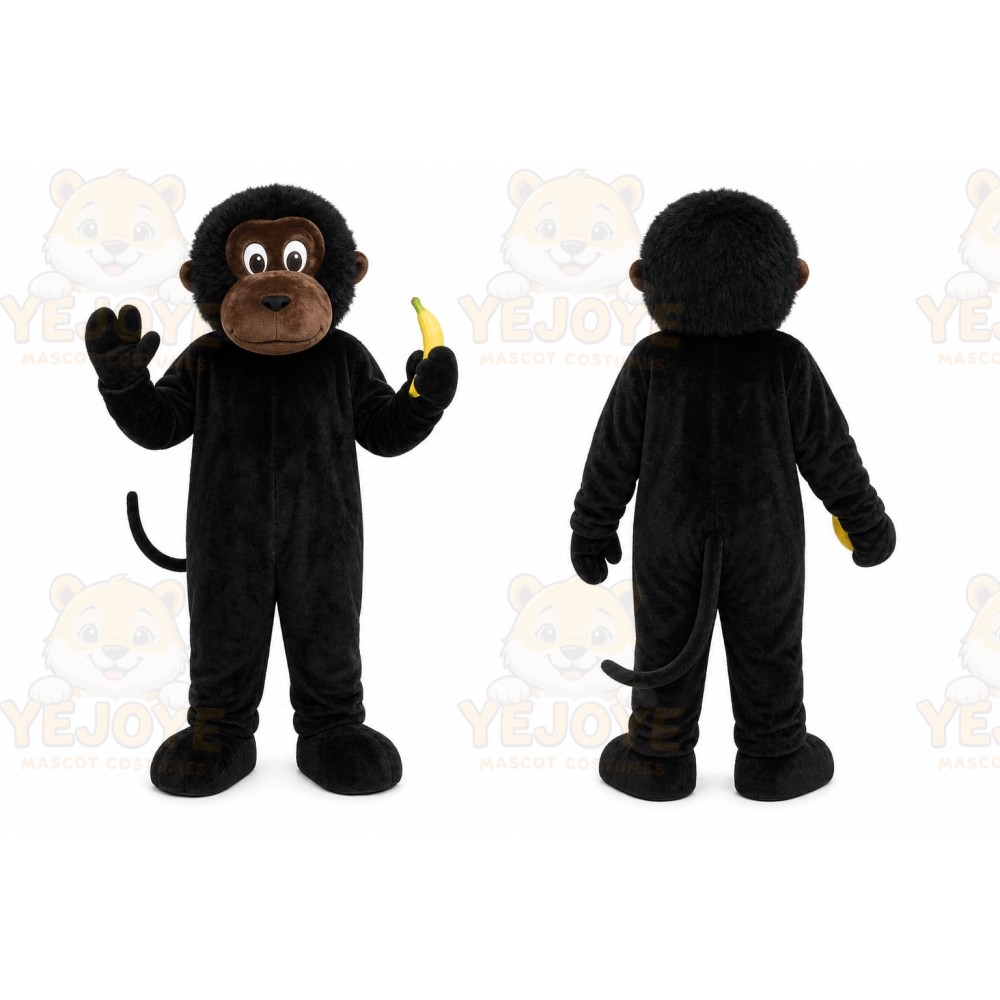 Black Monkey Mascot Costume for Events and Promotions