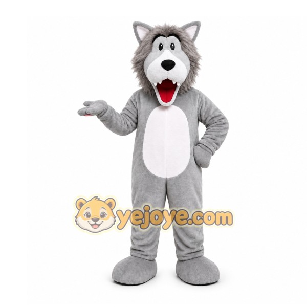 Gray Wolf Mascot Costume for Events and Promotions Gray Wolf Mascot Costume for Events and Promotions