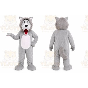 Gray Wolf Mascot Costume for Events and Promotions