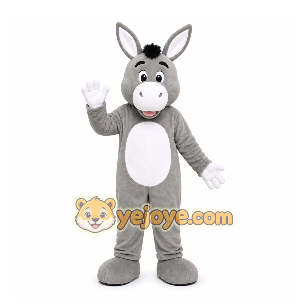 Gray Donkey Mascot Costume for Events and Promotions Gray Donkey Mascot Costume for Events and Promotions