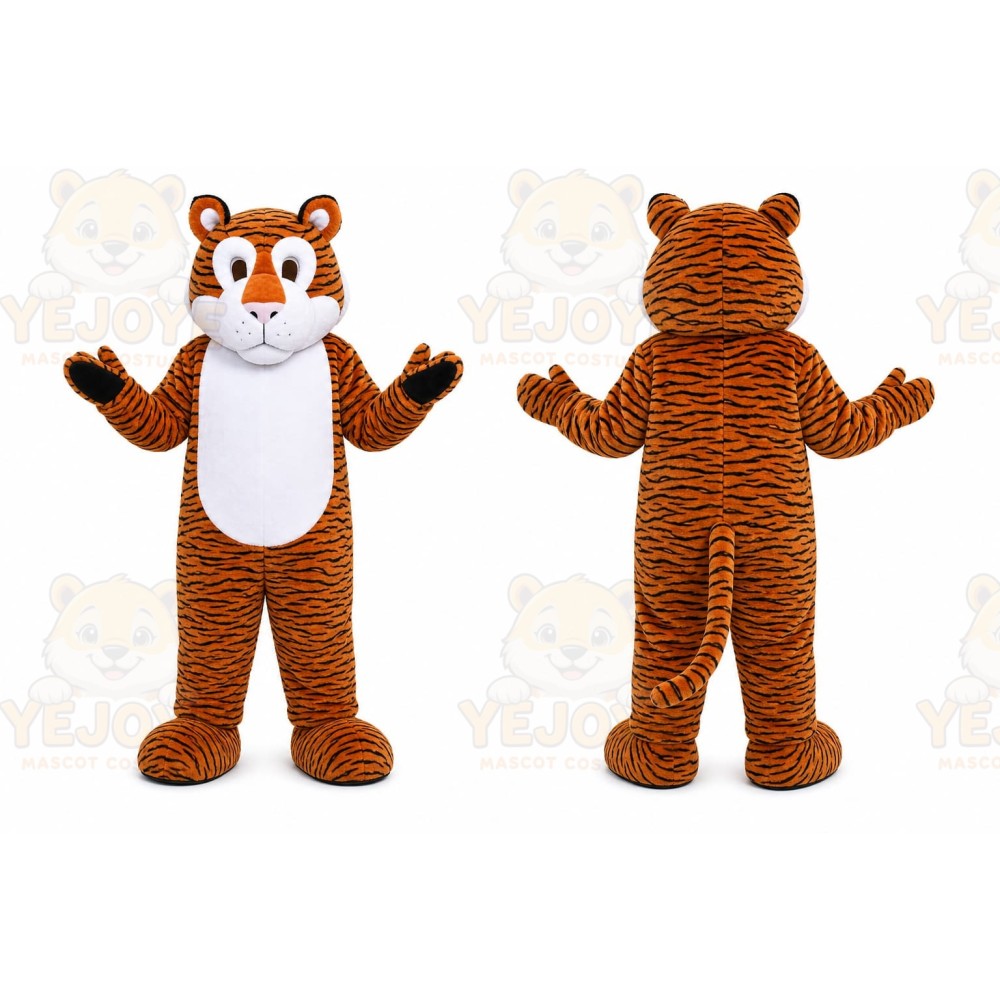 Orange Tiger Mascot Costume for School Events