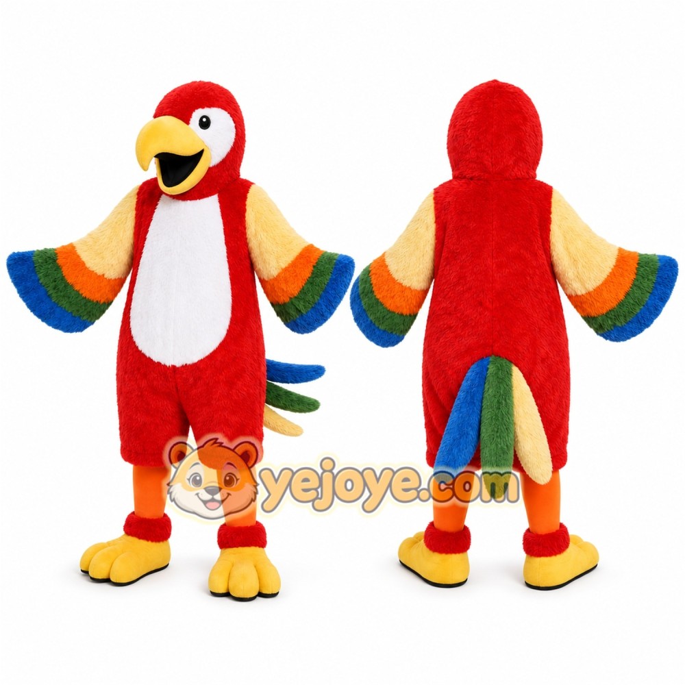 Red Parrot Mascot Costume for Events and Promotions Red Parrot Mascot Costume for Events and Promotions