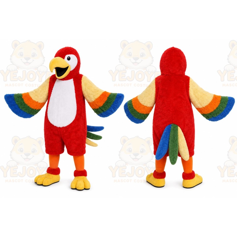 Red Parrot Mascot Costume for Events and Promotions