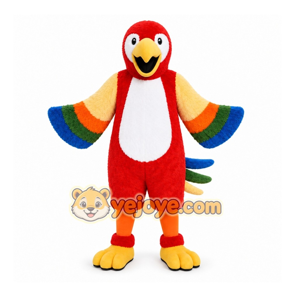Red Parrot Mascot Costume for Events and Promotions Red Parrot Mascot Costume for Events and Promotions