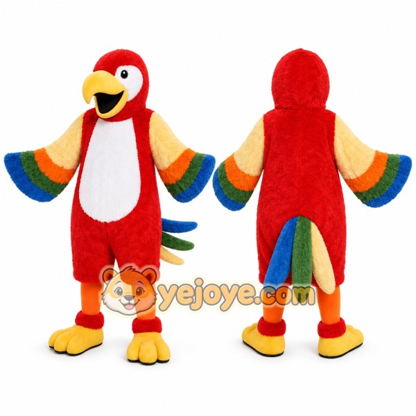 Red Parrot Mascot Costume for Events and Promotions