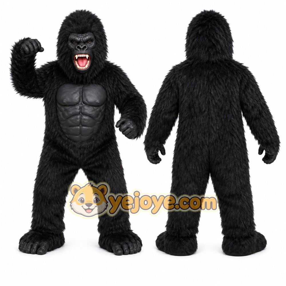 Black Gorilla Mascot Costume for Events and Promotions Black Gorilla Mascot Costume for Events and Promotions