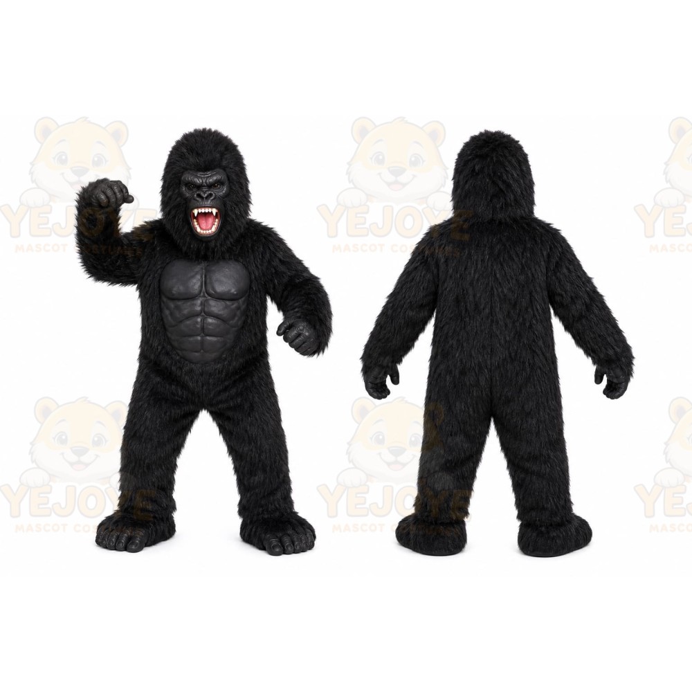 Black Gorilla Mascot Costume for Events and Promotions