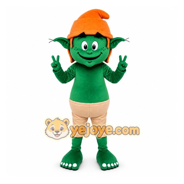 Green Goblin Mascot Costume for Sports Events