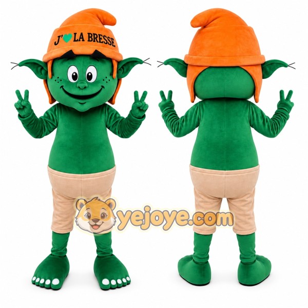 Green Goblin Mascot Costume for Sports Events