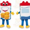Red Muffin Box Mascot Costume for Restaurant Promotions