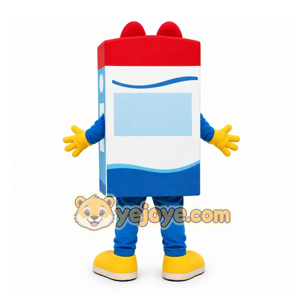Red Muffin Box Mascot Costume for Restaurant Promotions