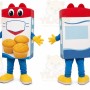 Red Muffin Box Mascot Costume for Restaurant Promotions