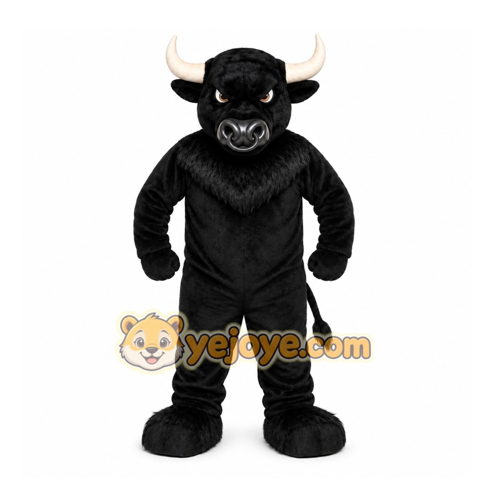 Black Bull Mascot Costume for Sports Events Black Bull Mascot Costume for Sports Events