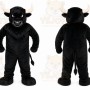 Black Bull Mascot Costume for Sports Events