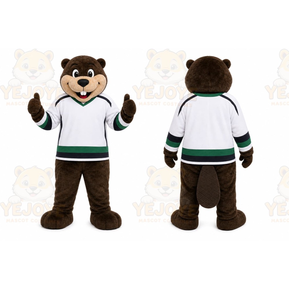Brown Beaver Mascot Costume for Sports Events