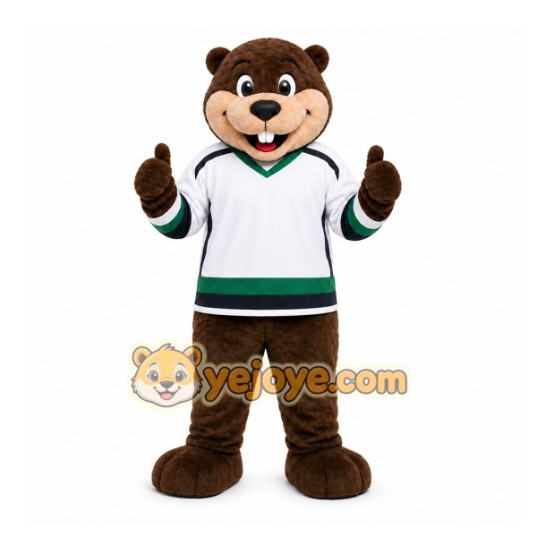Brown Beaver Mascot Costume for Sports Events