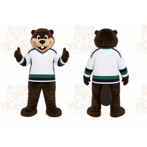 Brown Beaver Mascot Costume for Sports Events