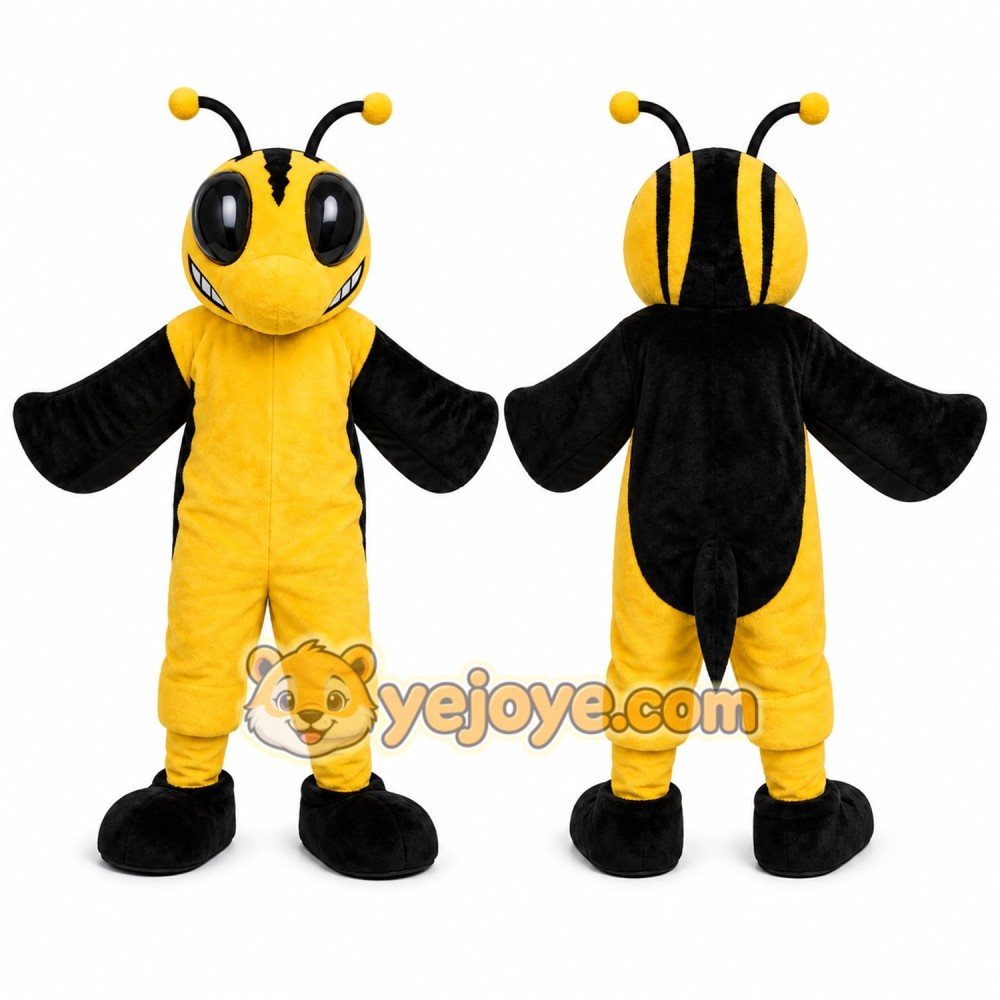 Yellow Bee Mascot Costume for Children's Events Yellow Bee Mascot Costume for Children's Events