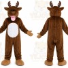 Brown Moose Mascot Costume for Holiday Events