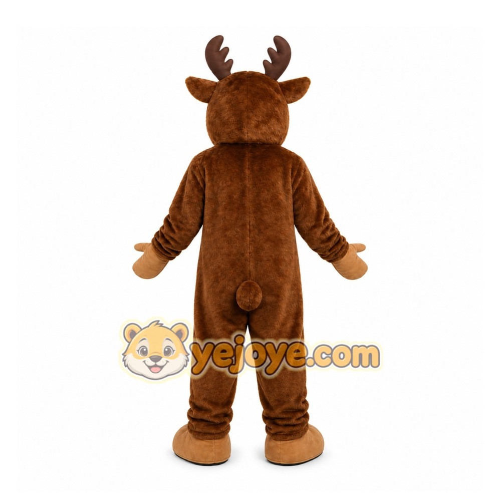 Brown Moose Mascot Costume for Holiday Events Brown Moose Mascot Costume for Holiday Events