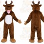 Brown Moose Mascot Costume for Holiday Events